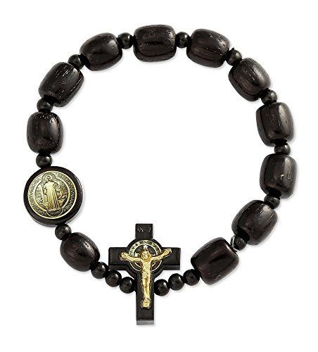 Cherry Wood Catholic Rosary Beads with Cross for Prayer